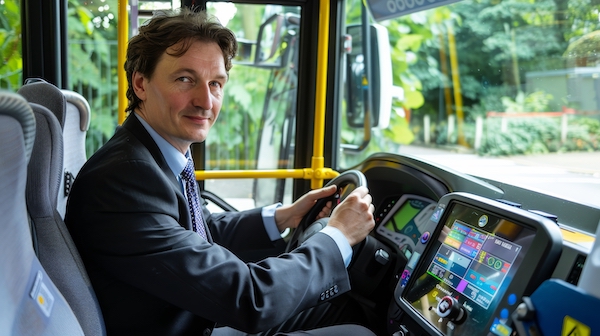 ritratto autista di bus