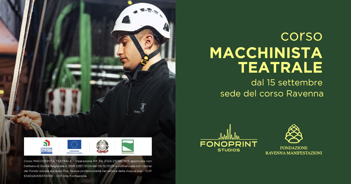 corso gratuito fonoprint, macchinista teatrale