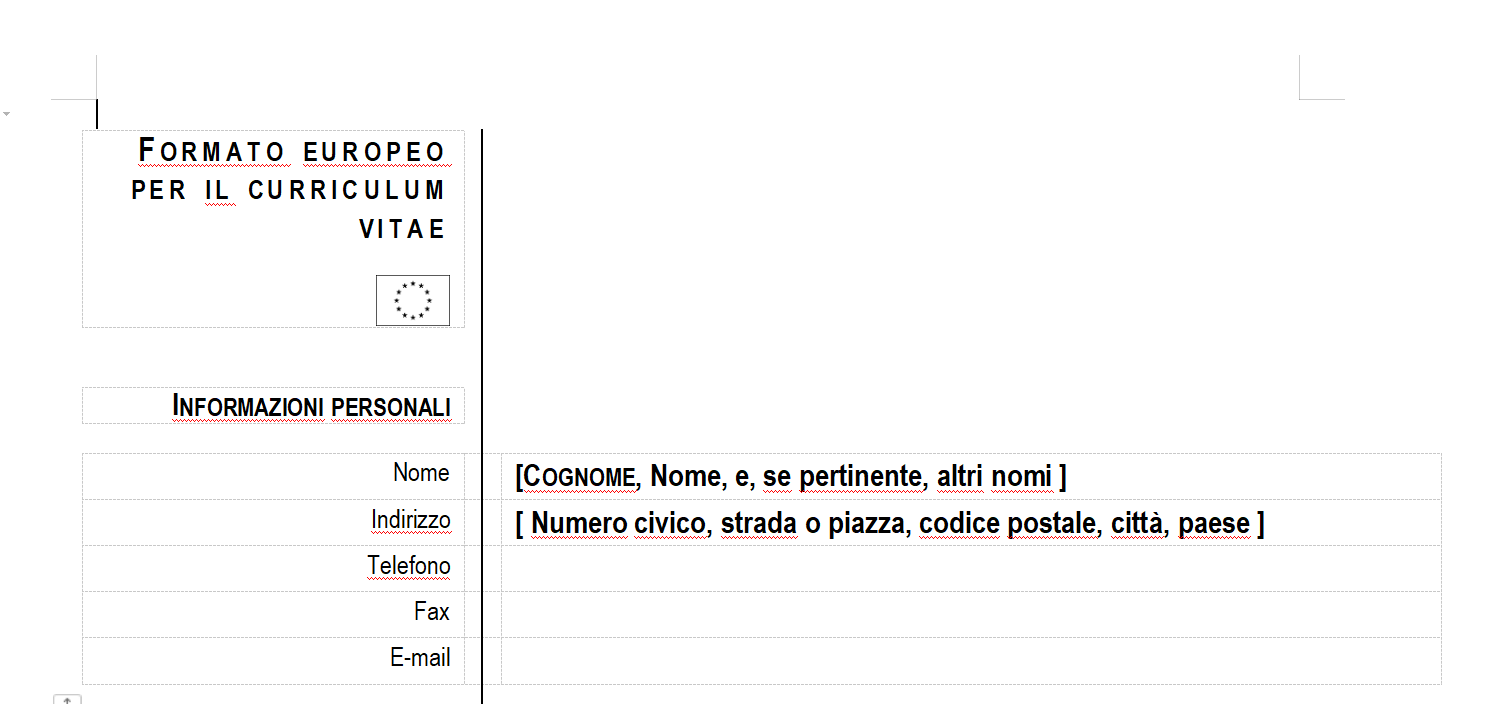cv-europeo-standard