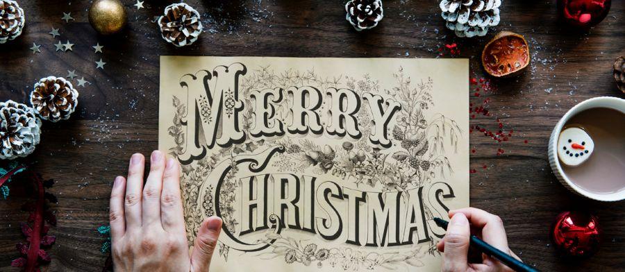 Scritta Merry Christmas 