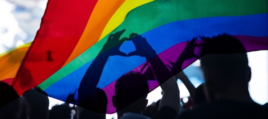 manifestazione, bandiera arcobaleno