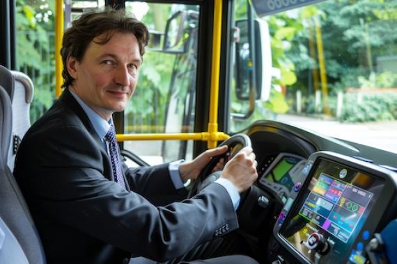 ritratto autista di bus