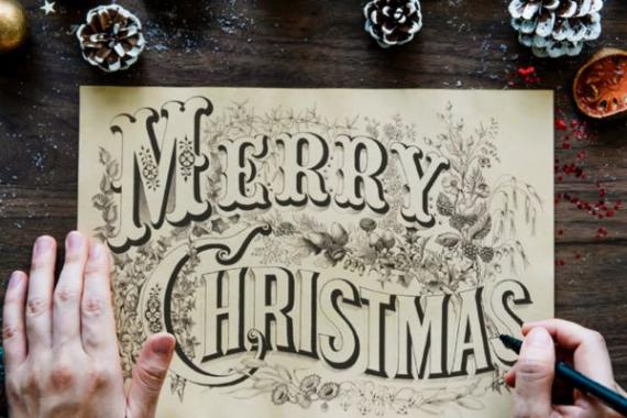 Scritta Merry Christmas 