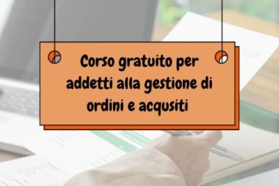 Corso addetti alla gestione ordini e acquisti 