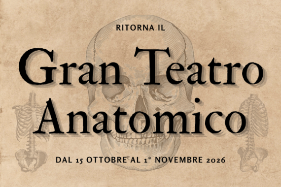 locandina per le repliche del gran teatro anatomico all'istituto ortopedico rizzoli 